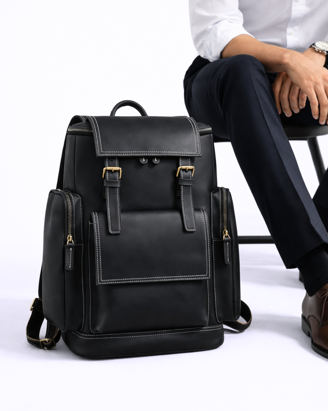 Kensington Vintage Full Grain Leather Backpack