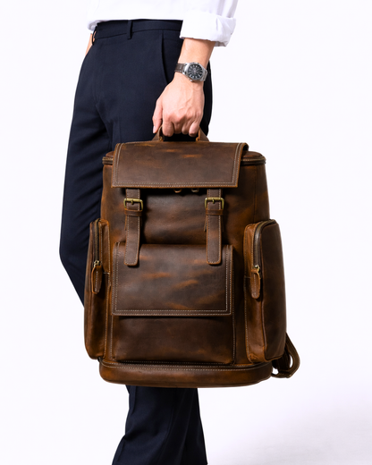 Kensington Vintage Full Grain Leather Backpack