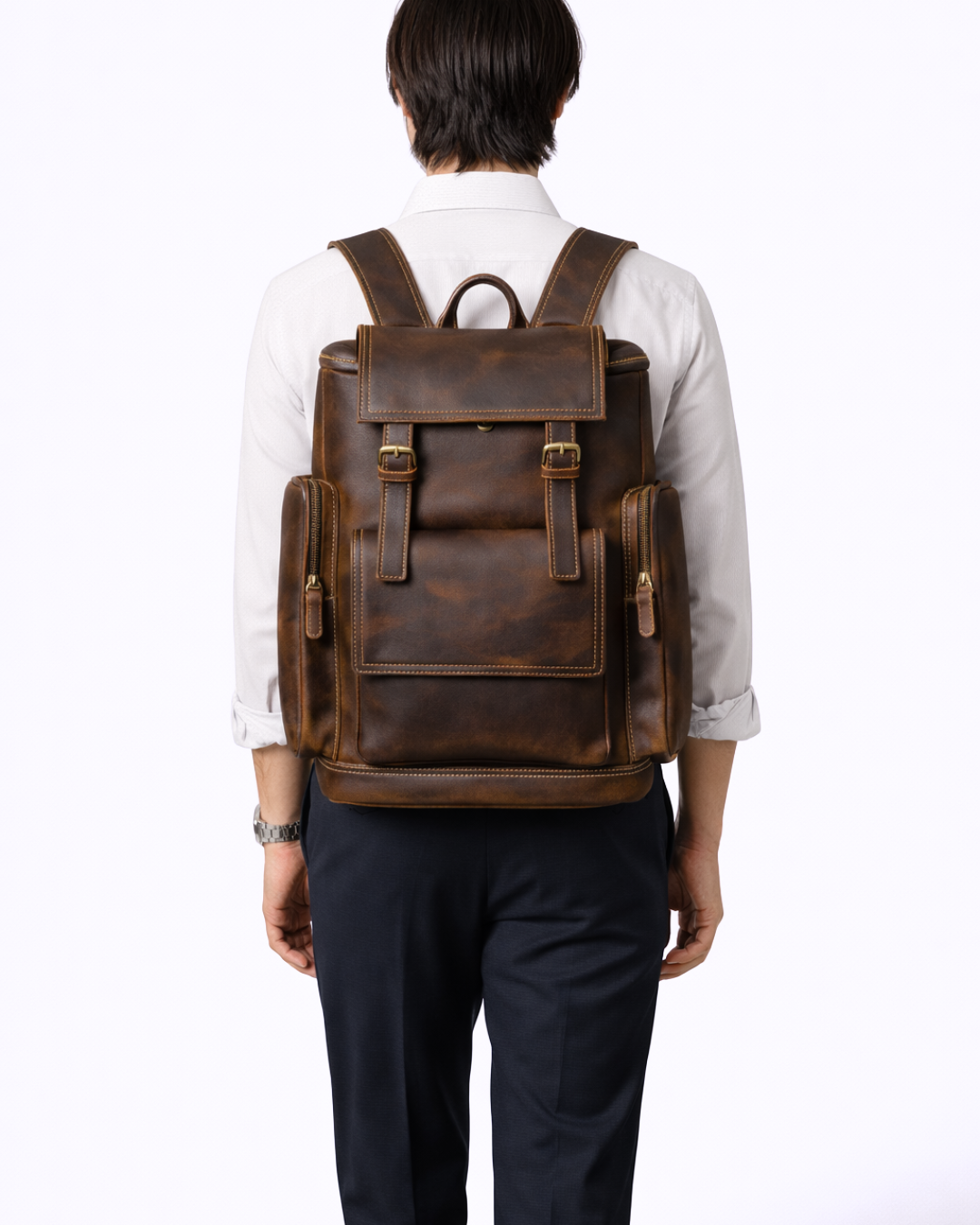 Kensington Vintage Full Grain Leather Backpack