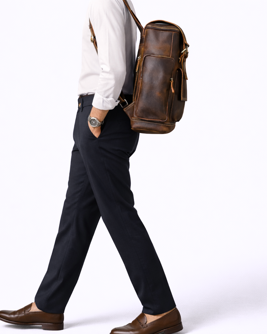 Kensington Vintage Full Grain Leather Backpack