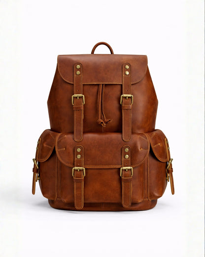 Kingswell Heritage Full-Grain Leather Backpack