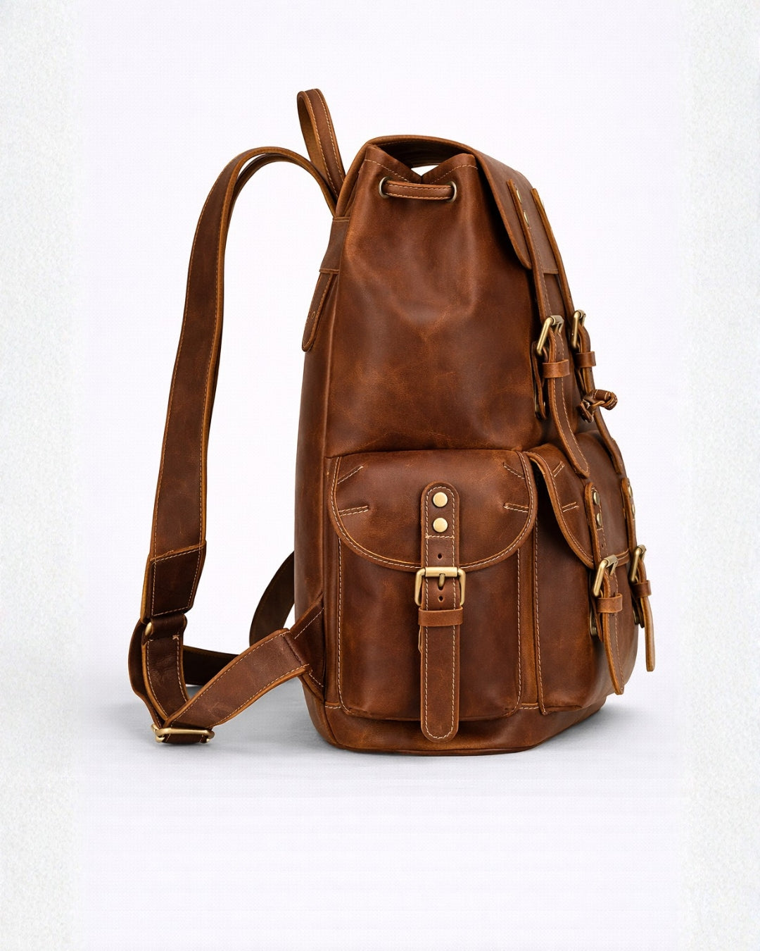 Kingswell Heritage Full-Grain Leather Backpack