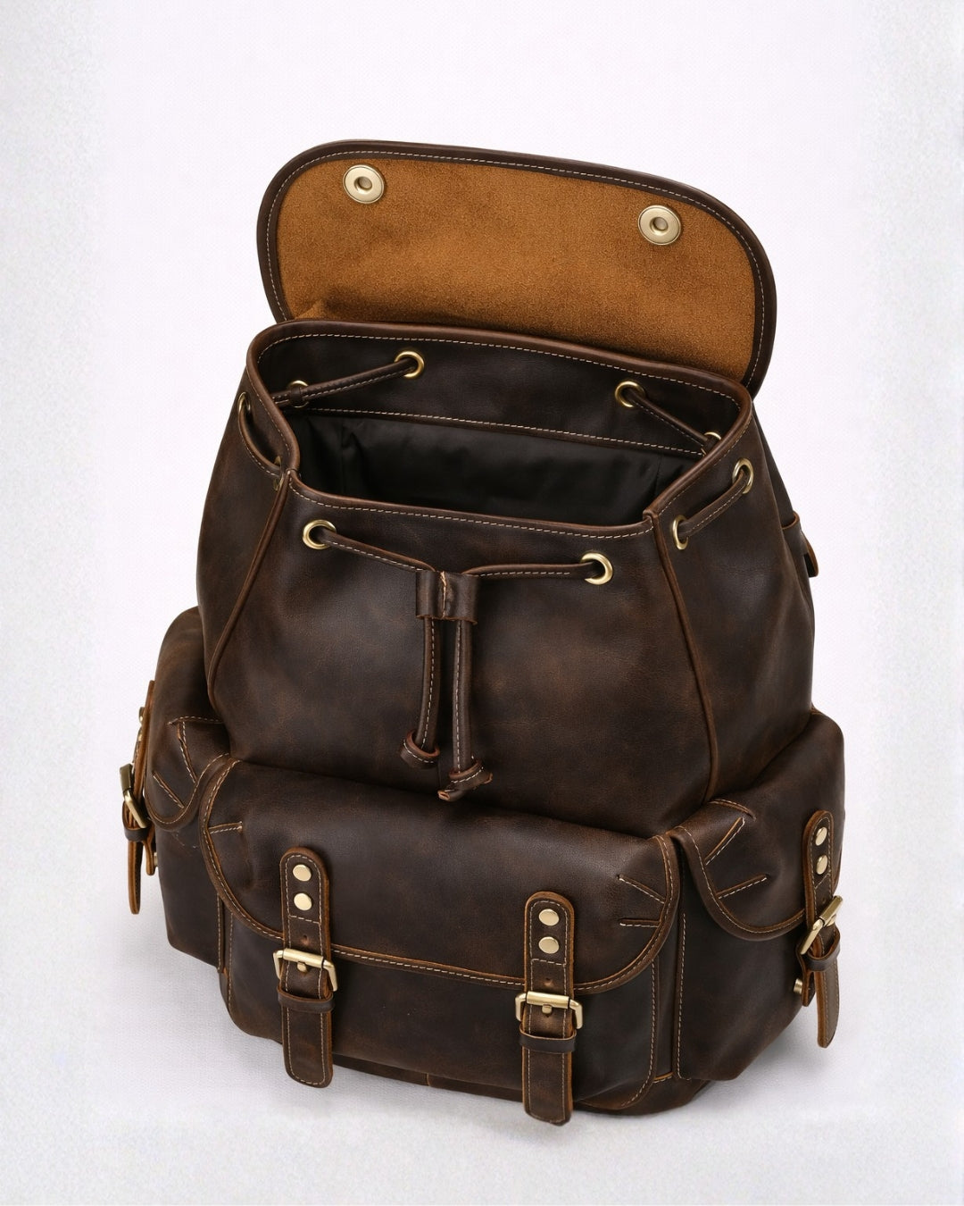 Kingswell Heritage Full-Grain Leather Backpack
