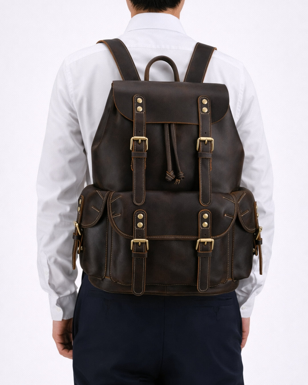 Kingswell Heritage Full-Grain Leather Backpack